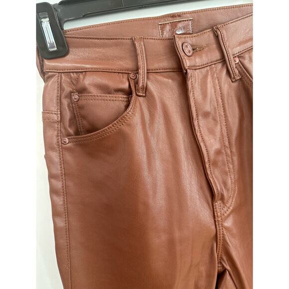 MOTHER Denim High Waisted Rail Skimp Jeans in Friar Brown - Picture 6 of 12